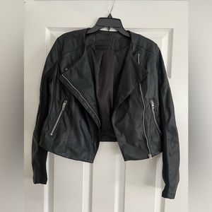 Black faux leather jacket